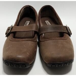 Skechers SN 46361 With Buckle F-50 Womens Sz 8.5 Mary Jane Brown Leather Comfort